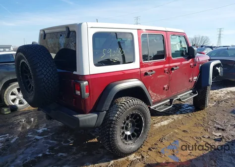 2021 Jeep Wrangler Unlimited Islander 4X4 z USA, uszkodzony, nr VIN 1C4HJXDG1MW590180